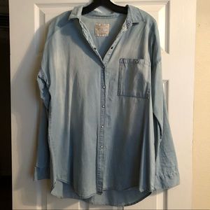 Zara Trafaluc Denim Button Up - L